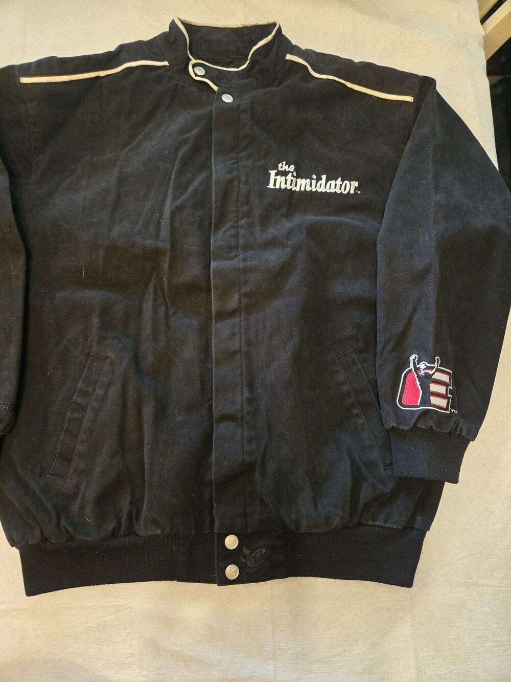 Vtg Chase Authentics Dale Earnhardt SR Nascar The Intimidator Black Jacket XL
